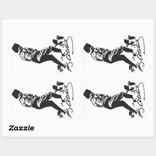 Mustafa Kemal Ataturk Rechteckiger Aufkleber (Blatt)