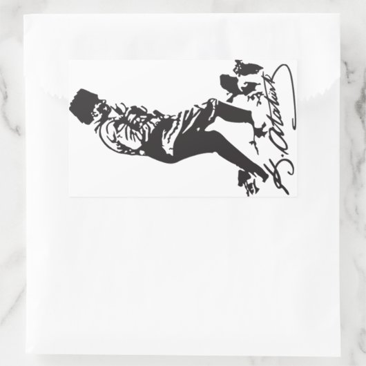 Mustafa Kemal Ataturk Rechteckiger Aufkleber (Tasche)