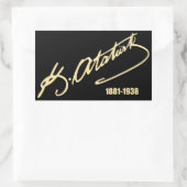 Mustafa Kemal Ataturk Rechteckiger Aufkleber (Tasche)