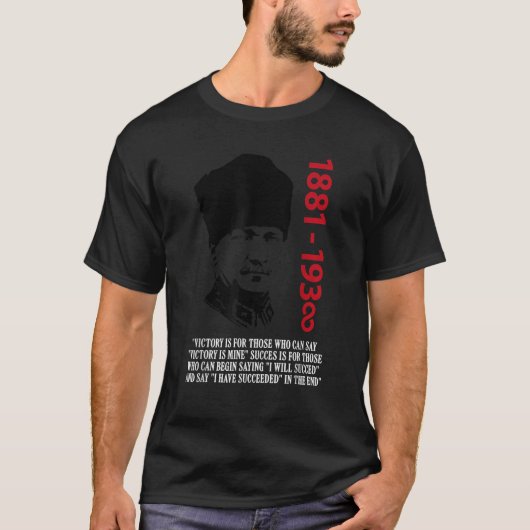 Mustafa Kemal Ataturk Vater der türkischen Flagge T-Shirt (Vorderseite)