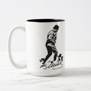 Mustafa Kemal Ataturk Zweifarbige Tasse