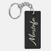 Mustafa Name whitegold Schlüsselanhänger Anhänger (Vorderseite links)