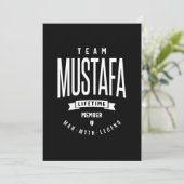 Mustafa Personalisiert Name Geburtstagsgeschenk Einladung (Stehend Vorderseite)