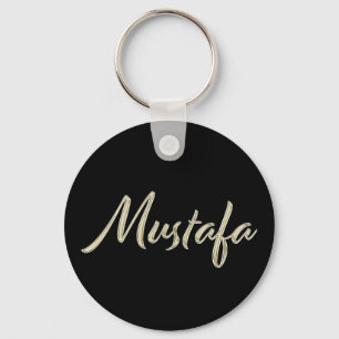 Mustafa weißlicher Button-Schlüsselger Schlüsselanhänger