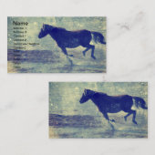 Mustang am Strand Visitenkarte (Vorne/Hinten)