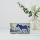 Mustang am Strand Visitenkarte (Stehend Vorderseite)