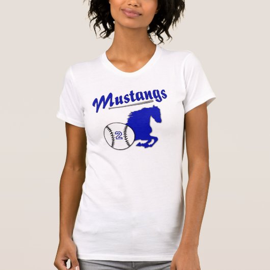 Mustang-Baseball T-Shirt (Vorderseite)