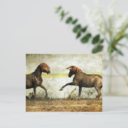 Mustang Battle Postkarte (Stehend Vorderseite)