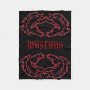 Mustang-doppelte Fleece-Decke Fleecedecke