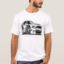 Mustang Fifth Gen S197 Toon Art Car Enthusiast T-Shirt