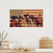 Mustang Flag Poster (Küche)