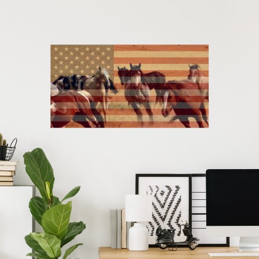 Mustang Flag Poster (Heimbüro)