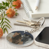 Mustang Foal Headshot Schlüsselanhänger (Vorderseite rechts)