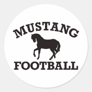 Mustang Football Runder Aufkleber