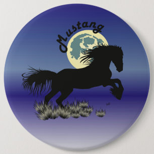Mustang für Pferdeliebhaber Button