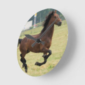 Mustang Galloping Clock Runde Wanduhr (Winkel)