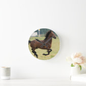 Mustang Galloping Clock Runde Wanduhr (Zuhause)