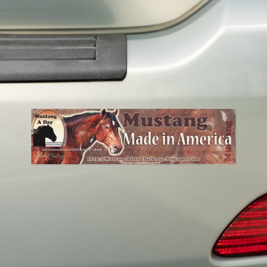 Mustang: Gemacht in Amerika ~ Davy Greasewood Autoaufkleber (Auf Auto)