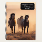 Mustang Herd Calendar Planner Planer (Vorderseite)