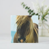 Mustang Horse Einladung (Stehend Vorderseite)