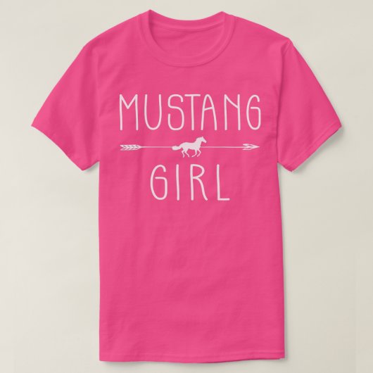 Mustang Horse Girl Geschenke Pferde Raci T-Shirt (Design vorne)