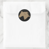 Mustang Horse Head Runder Aufkleber (Tasche)