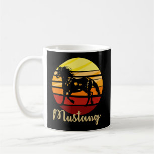Mustang Horse im Sonnenuntergang Kaffeetasse