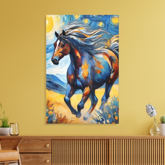 Mustang Horse Leinwanddruck (Insitu (Wohnzimmer))
