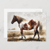 Mustang Horse Painting Postkarte (Vorne/Hinten)
