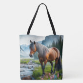 Mustang Horse Stream and Mountain Tasche (Rückseite)