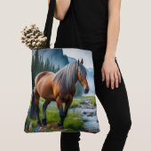 Mustang Horse Stream and Mountain Tasche (Von Nahem)