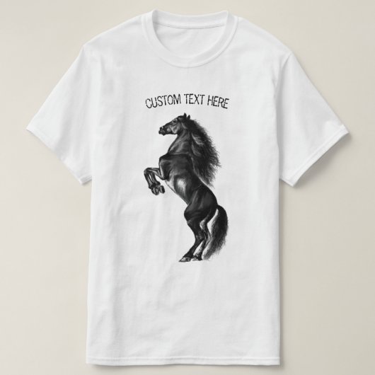 Mustang Horse T - Shirt mit benutzerdefiniertem Te (Design vorne)
