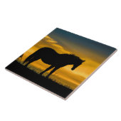Mustang in Sunset Art Tile Fliese (Seite)