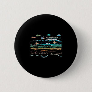 Mustang Island Texas Farbstoff Krawatte Pelican Be Button