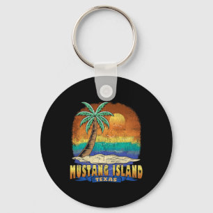 Mustang Island Texas Vintag beängstigend Souvenir Schlüsselanhänger