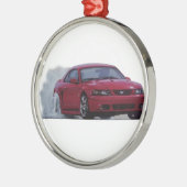Mustang-KobraBurnout 2004 Silbernes Ornament (Links)