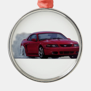 Mustang-KobraBurnout 2004 Silbernes Ornament
