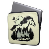 Mustang-Kunst  Laptopschutzhülle (Vorderseite Links)