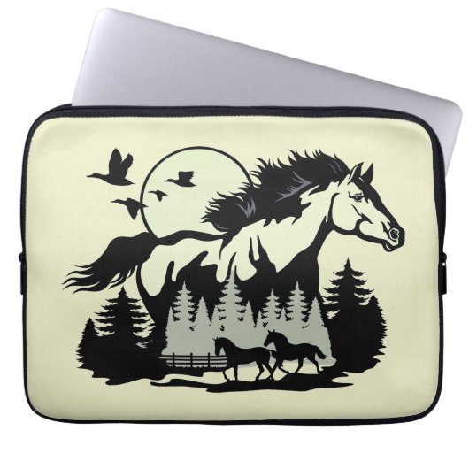 Mustang-Kunst  Laptopschutzhülle (Vorderseite)