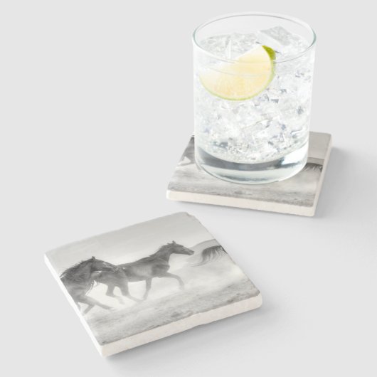 Mustang-Lauf Steinuntersetzer (Seitenansicht)