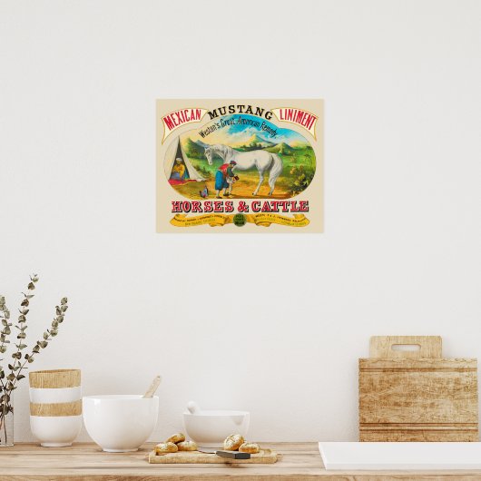 Mustang Liniment Advertising Poster (Küche)