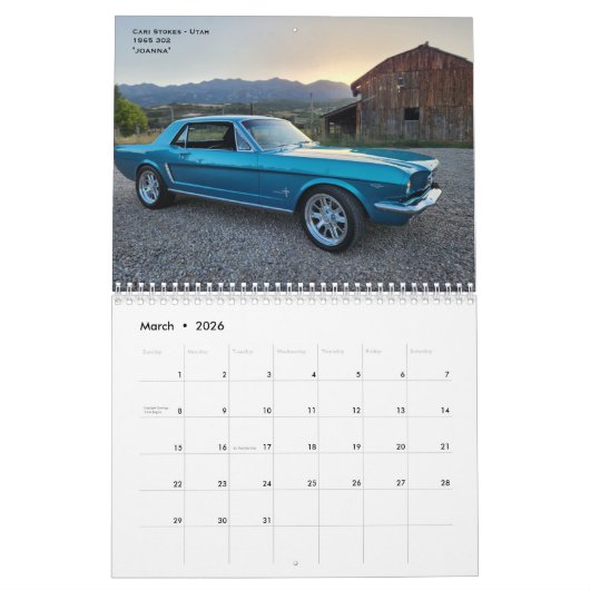 Mustang Mamas 2025 Kalender (Mär 2026)