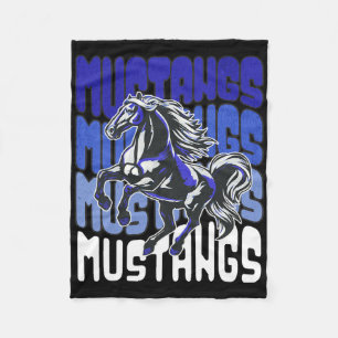 Mustang-Maskottchen Schulgeist Sportteam American Fleecedecke