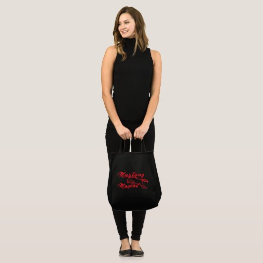 Mustang-Mütter Red Tote Tragetasche (Vorderseite (Model))