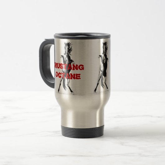 MUSTANG-OKTAN Reise-Tasse Reisebecher (Vorderseite Links)