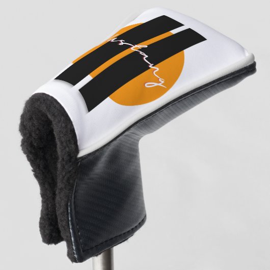 Mustang Orange Golf Putter Cover Golf Headcover (3/4 Vorderseite)