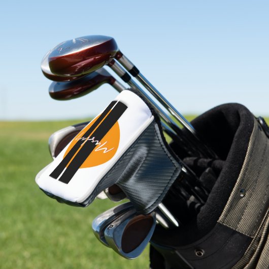 Mustang Orange Golf Putter Cover Golf Headcover (In Situ)