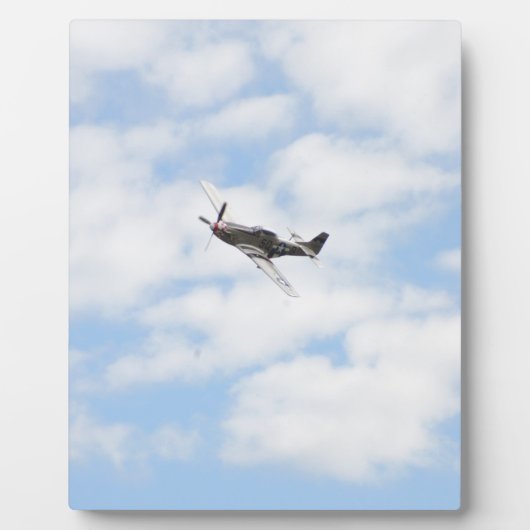 Mustang P51 im Flug Fotoplatte (Vorderseite)