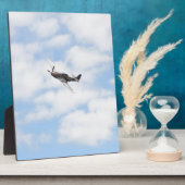 Mustang P51 im Flug Fotoplatte (Seite)