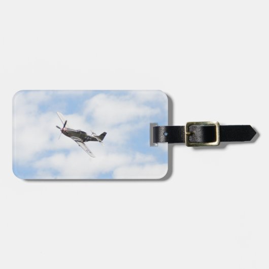 Mustang P51 im Flug Gepäckanhänger (Vorderseite horizontal)